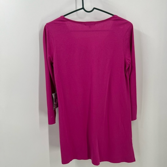 Habitat clothes to live in- V-neck high low pink tunic length oversized top XS - Picture 3 of 10